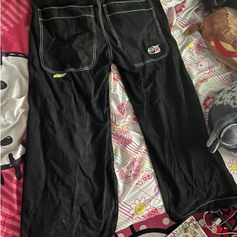 JNCO Black Cargo Pants - Picture 2 of 3